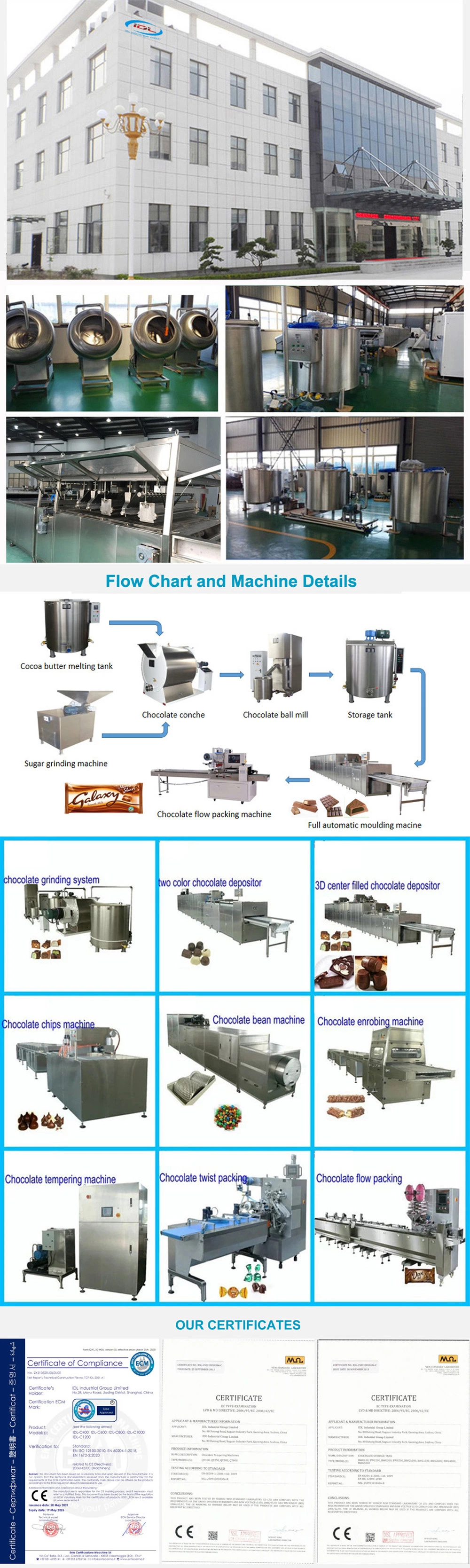 Full Automatic Chocolate Moulding Line for Making Chocolate Bars, Chocolate Tablets